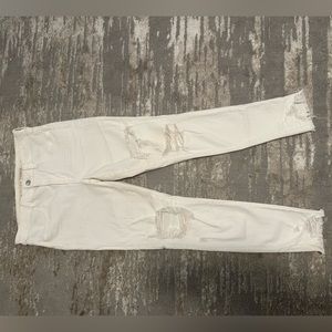 American Eagle ripped white jegging jeans